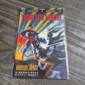 Worlds Finest #1 Batman Superman Comic Book Worlds Apart DC Gibbons Rude Kesel